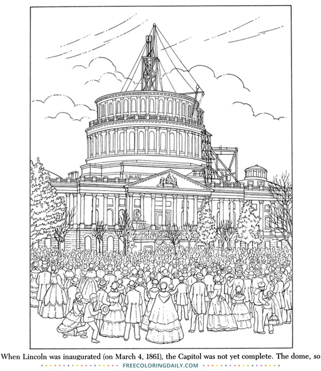 Free Lincoln Capitol Coloring
