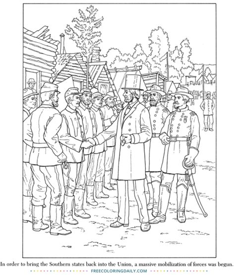 Free Civil War Coloring Page | Free Coloring Daily