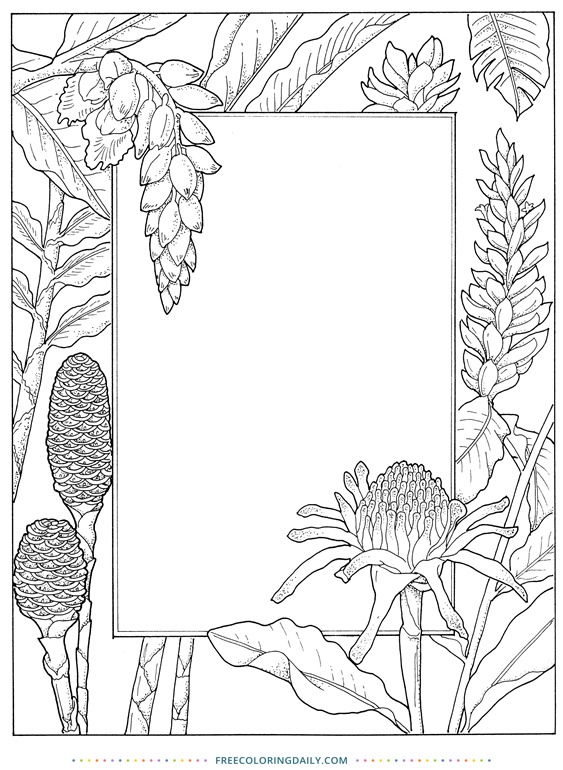 Free Coloring Nature Stationery
