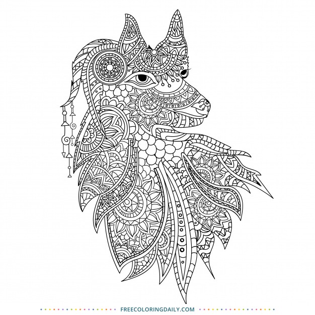 Free Patterned Animal Coloring