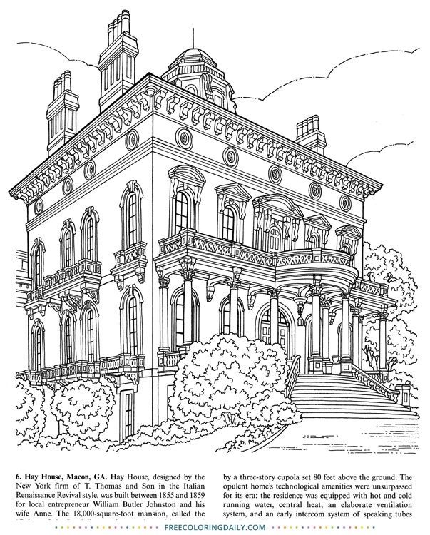 Free Coloring Page of the Hay House