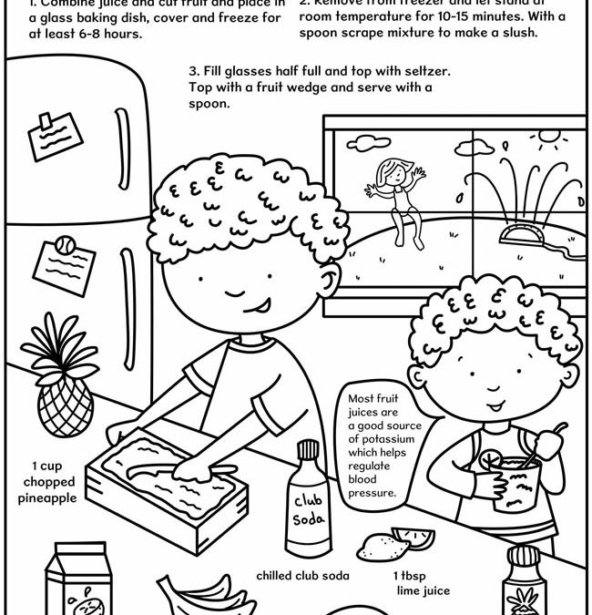 Free Kids Slushie Coloring Recipe