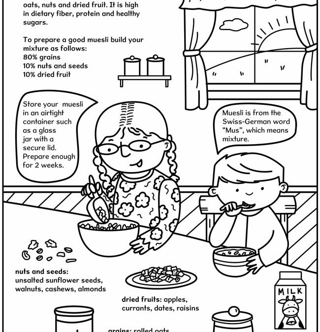 Muesli Recipe Coloring Page