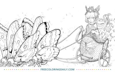 Free Butterfly Girl Coloring