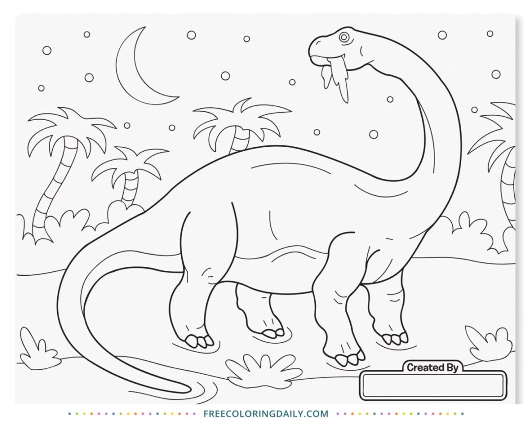 Free Dinosaur Coloring