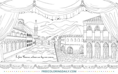 Free Coloring Page of Venice