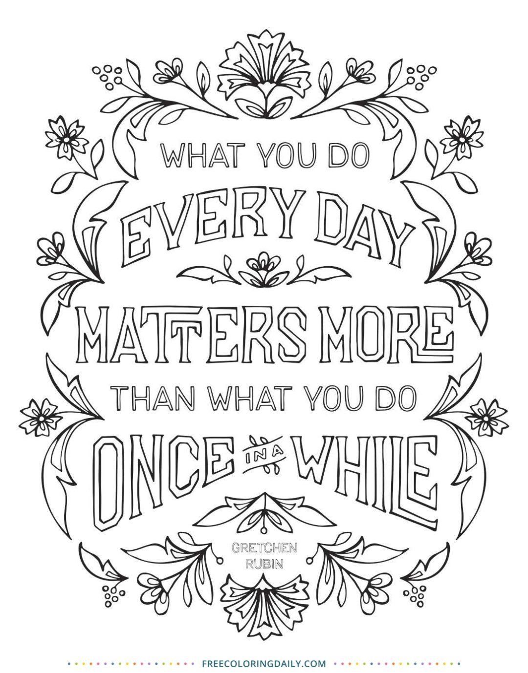 Free Quote Coloring Page