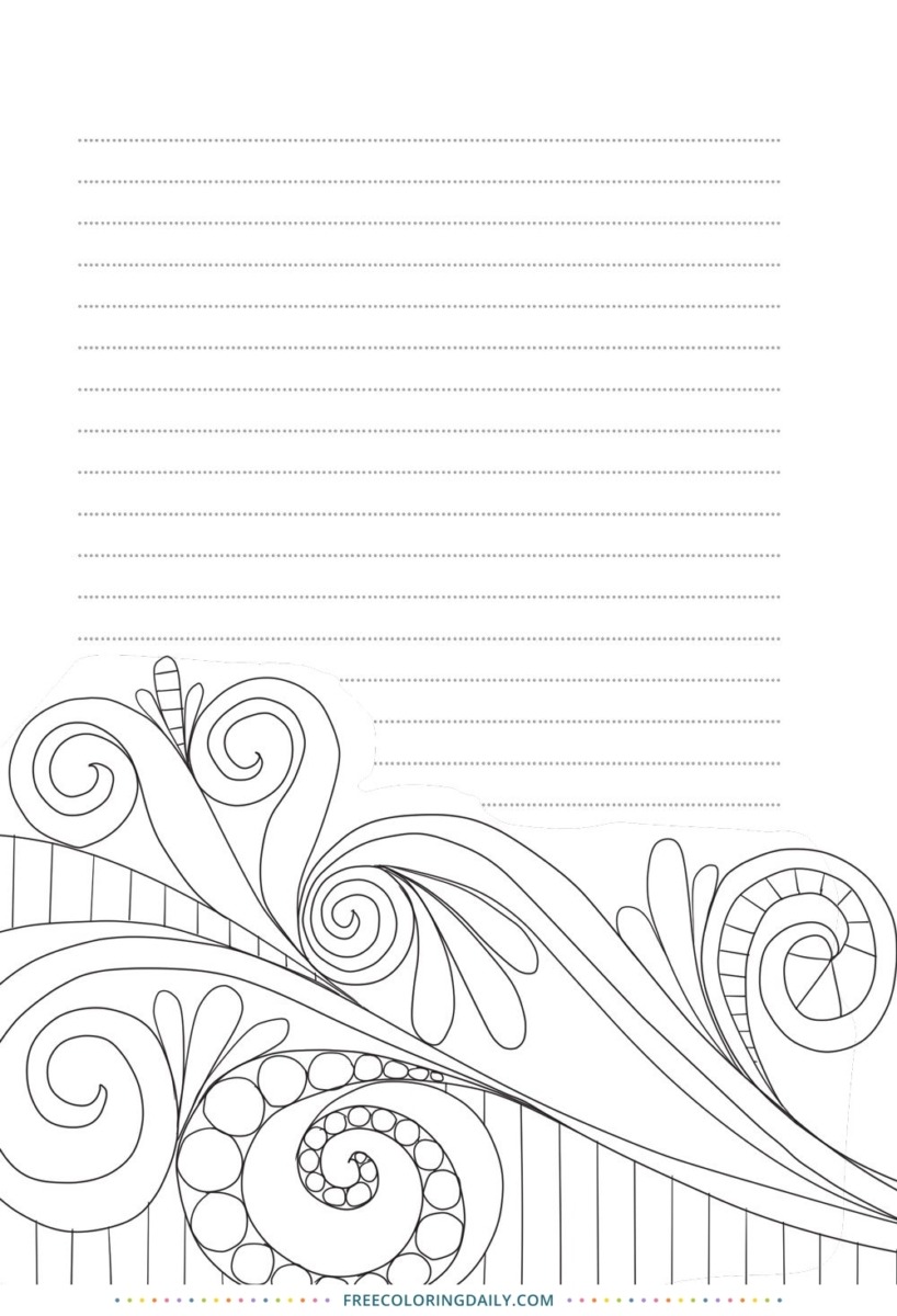 Free Doodle Journal Coloring
