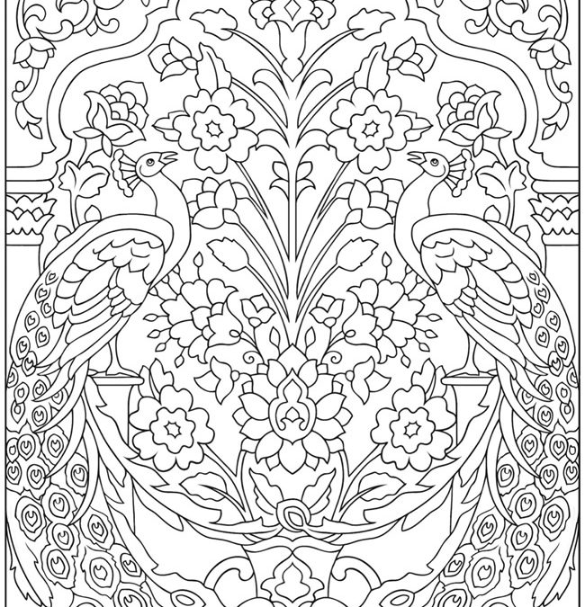 Free Pretty Floral Coloring Sheet