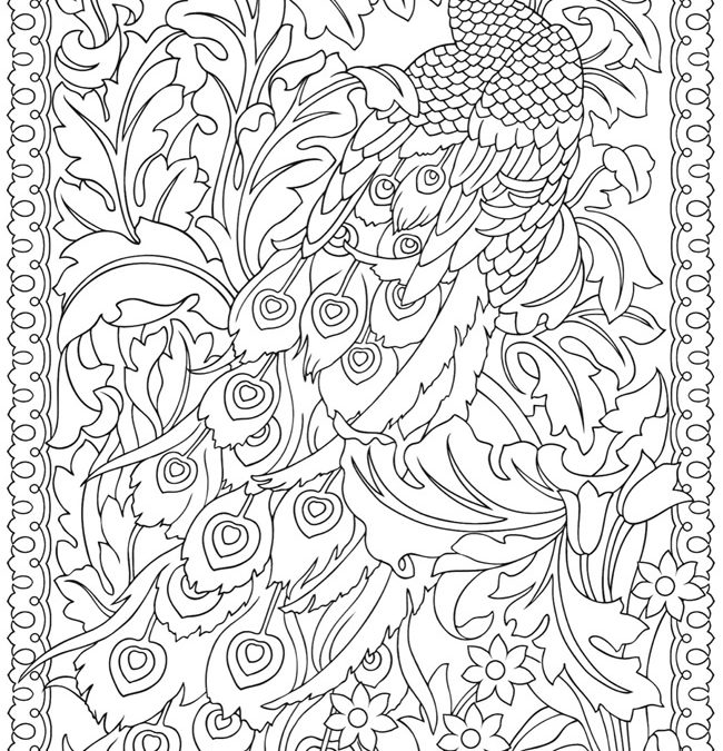 Free Stunning Peacock Coloring