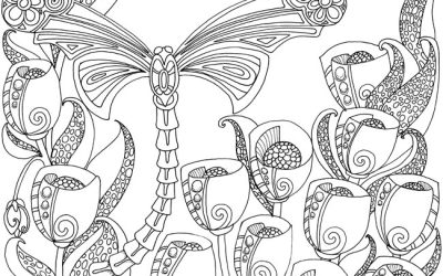 Free Dragonfly Coloring Page