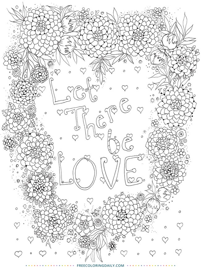 Let there be Love Coloring