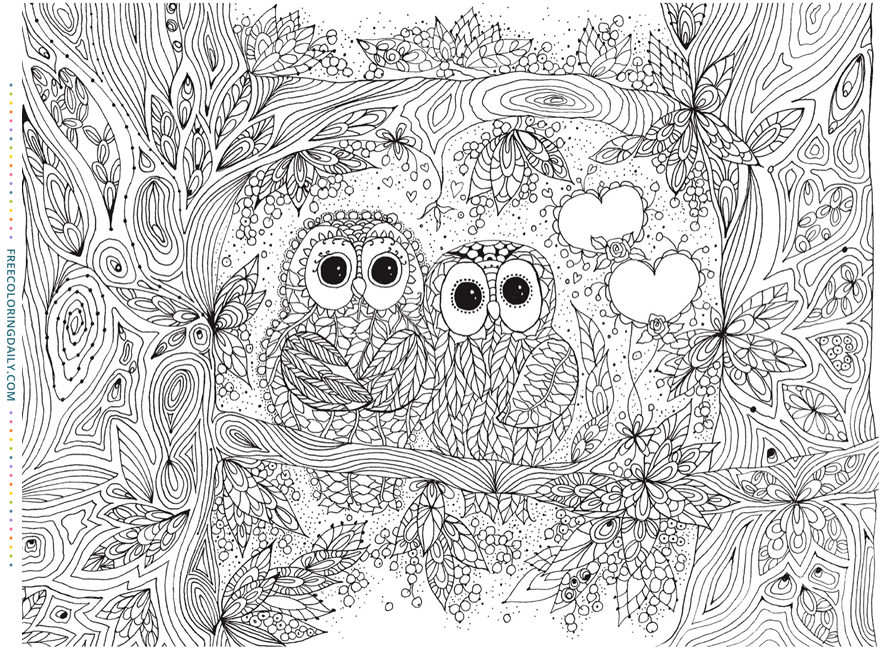 Free Cute Owls Coloring