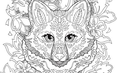 Free Patterned Fox Coloring
