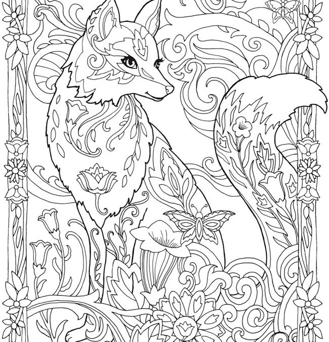 Free Gorgeous Fox Coloring