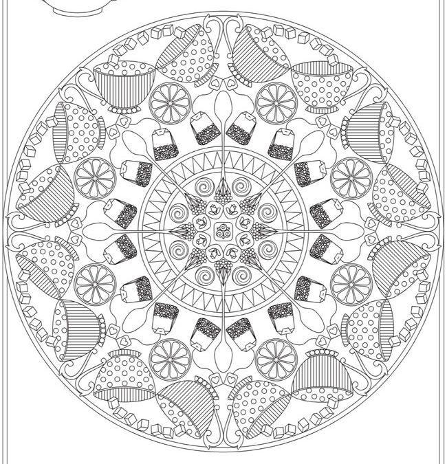Free Teapot Mandala Coloring Page