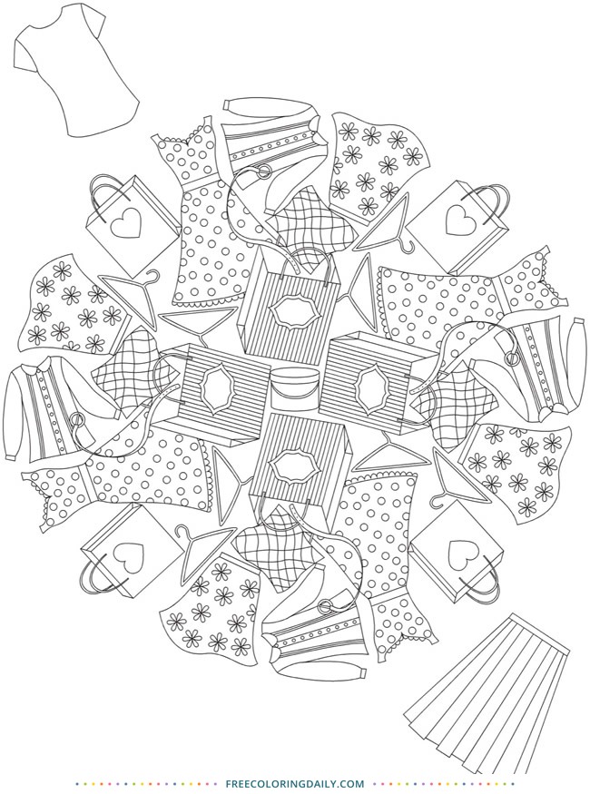 Free Clothing Coloring Page