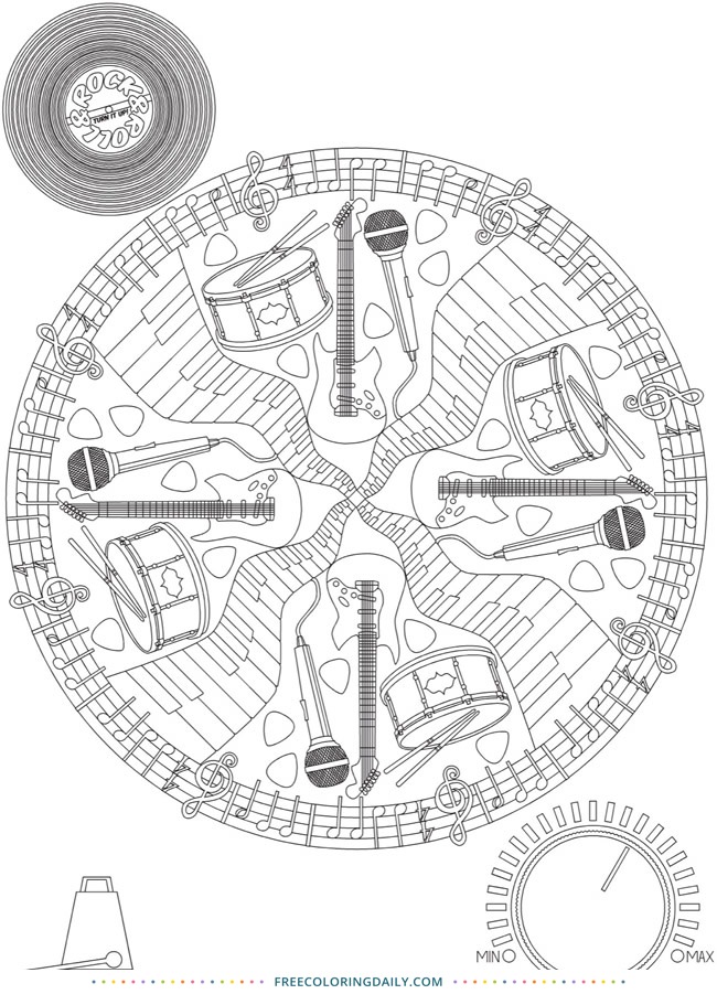 Free Music Coloring Page