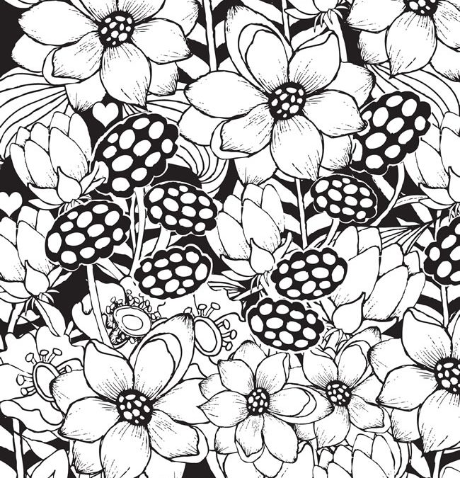 Free Floral Design Coloring Page