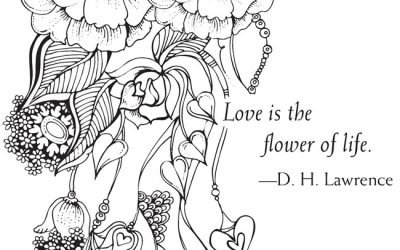 Free D.H. Lawrence Floral Coloring