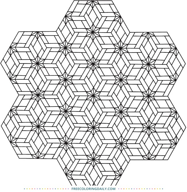 Free Geometric Coloring Page