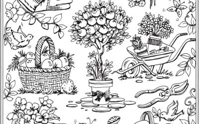 Adorable Free Gardening Coloring Page