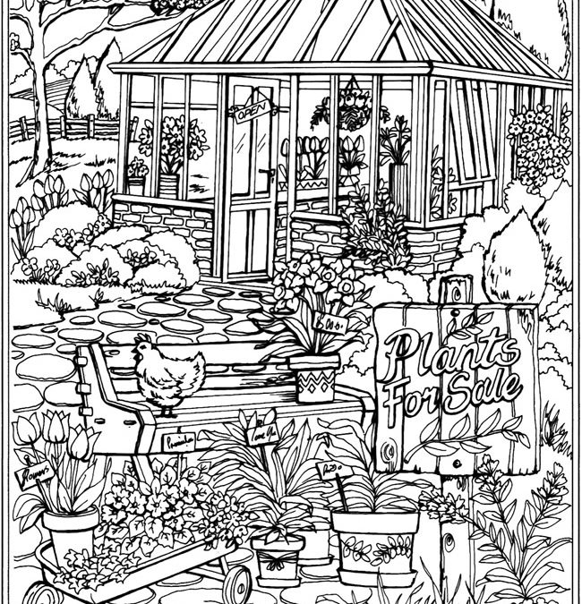 Free Garden Coloring Page
