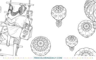 Free Hot Air Balloon Coloring