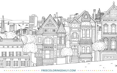 Free Victorian Houses Coloring