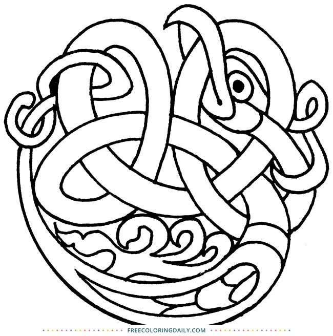 Free Celtic Knotwork Coloring