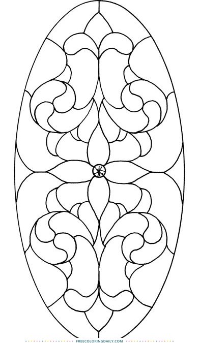 Free Stained Glass Panel to Color