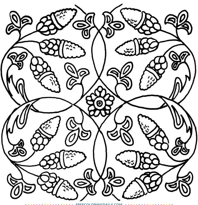 Free Antique Pattern Coloring