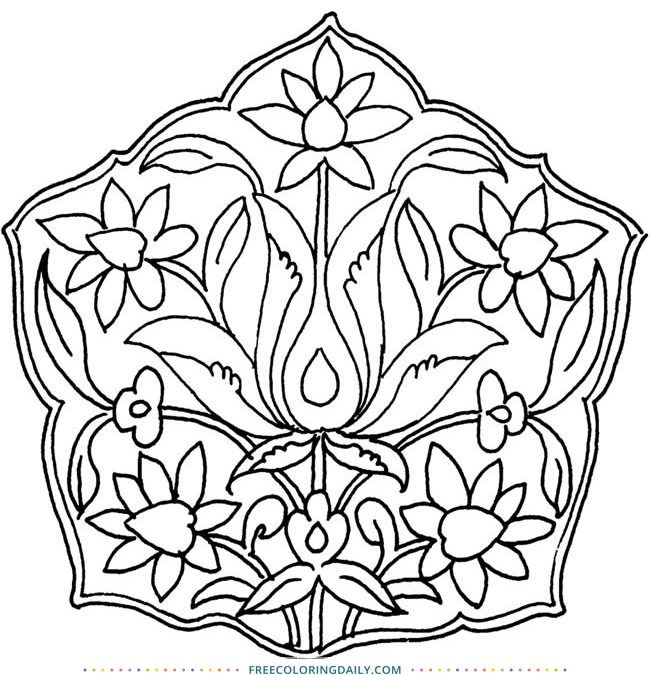 Free Flower Coloring Page