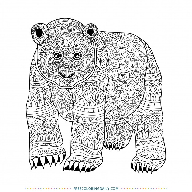 Free Pattern Bear Coloring