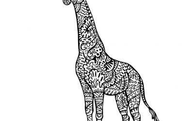 Free Coloring Page of a Giraffe