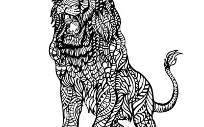 Free Ornamental Lion Coloring