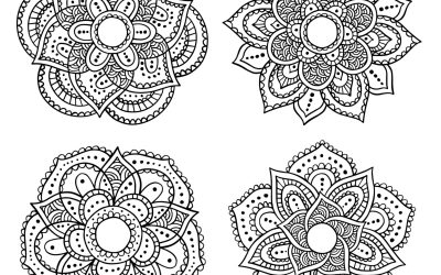 Free Floral Patterned Coloring Page
