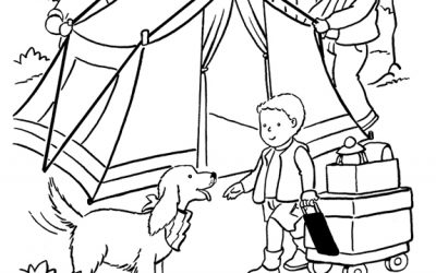 Fun Camping Day Coloring Page