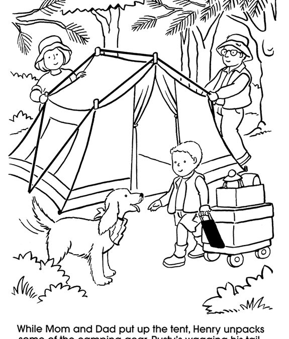 Fun Camping Day Coloring Page