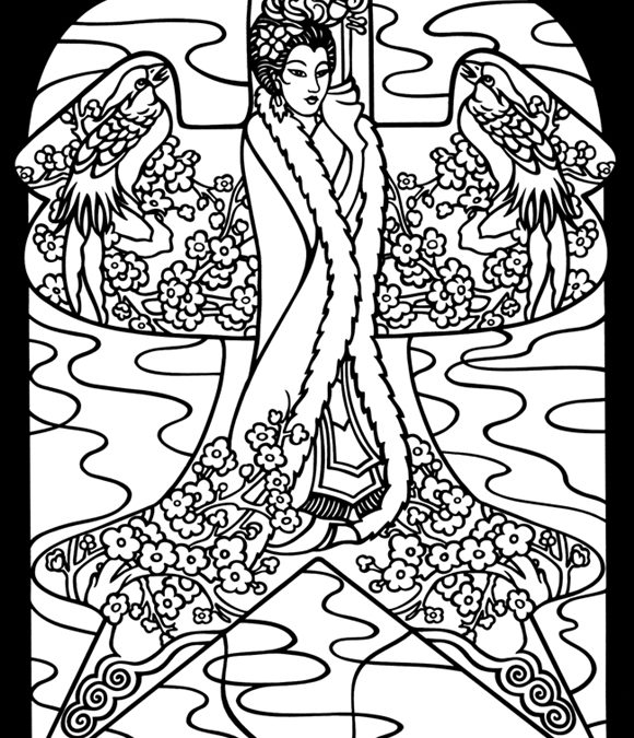 Free Asian Coloring Page