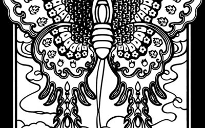 Stained Glass Butterfly Free Coloring