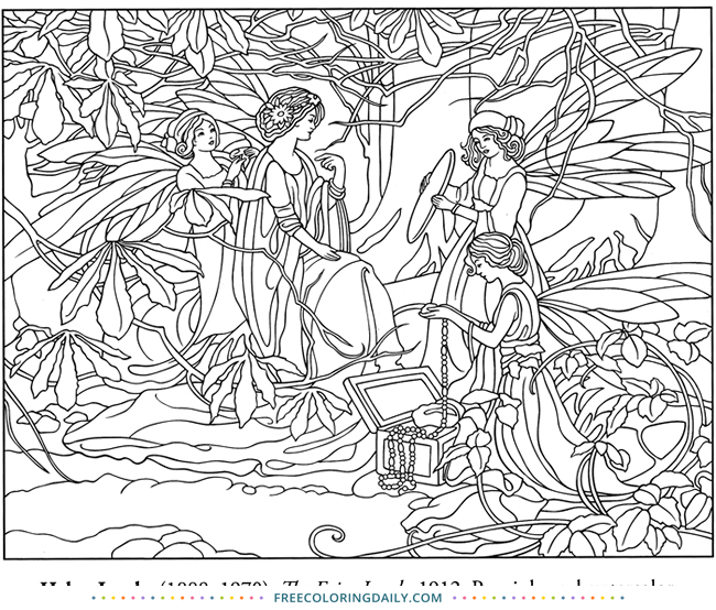 Free Fairies Coloring Page