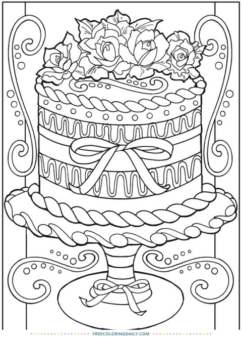 Free Cake Decorating Coloring | Free Coloring Daily