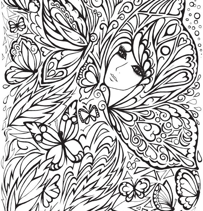 Butterfly Girl Free Coloring
