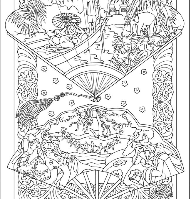 Free Asian Fan Coloring Page