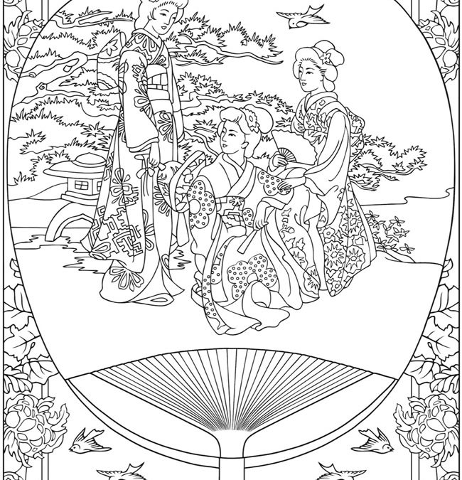 Free Lovely Asian Coloring Page