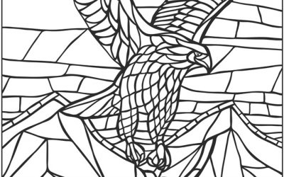 Free Stained Glass Bird Coloring