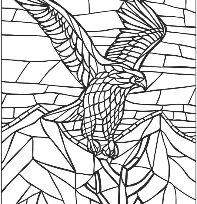 Free Stained Glass Bird Coloring