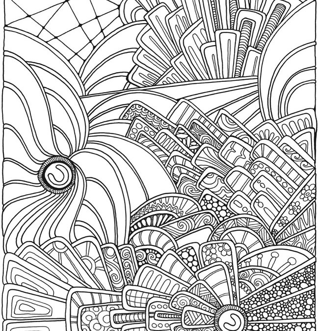 Free Abstract Pattern Coloring Page