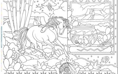 Dreamy Horse Free Coloring Page